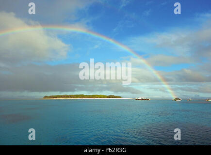Rainbow su Lady Musgrave Island Foto Stock