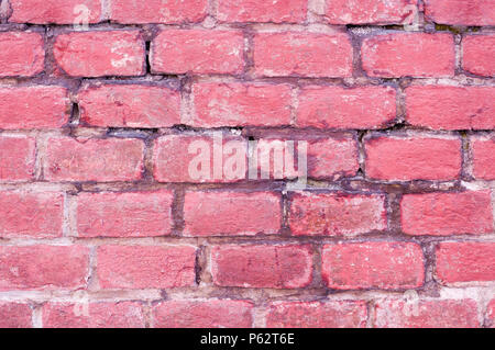 Muro di mattoni rossi texture, sfondo. Foto Stock