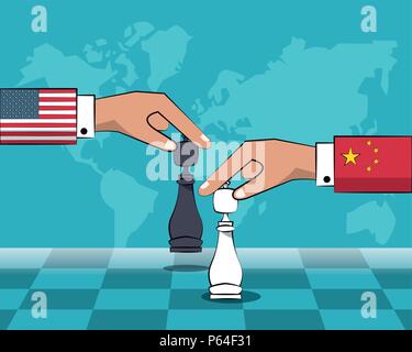 Commercio il concetto di guerra Illustrazione Vettoriale