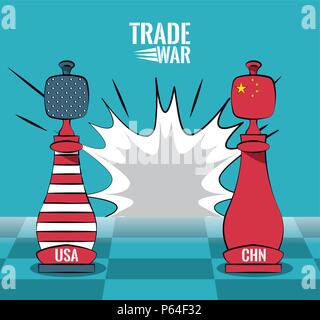 Commercio il concetto di guerra Illustrazione Vettoriale