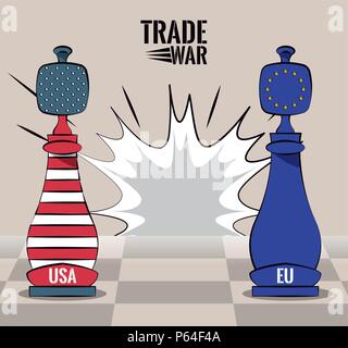 Commercio il concetto di guerra Illustrazione Vettoriale