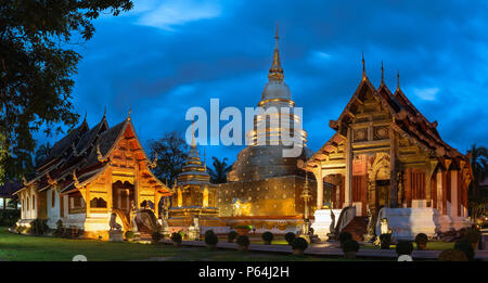 Phra Singh temple golden ore Foto Stock