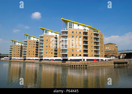 Rigenerazione del Docklands area nella zona est di Londra Foto Stock