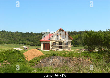 Nuova casa costruire in campagna, Slovacchia Foto Stock