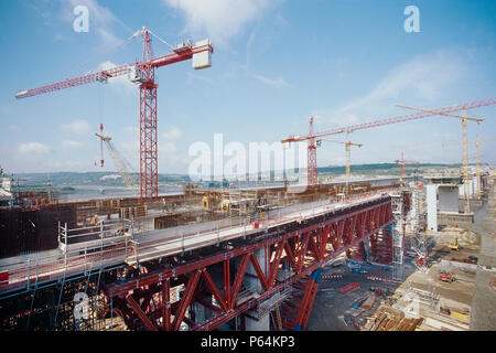 Medway crossing, alta velocità rampa, Channel Tunnel Rail Link, Kent. Foto Stock