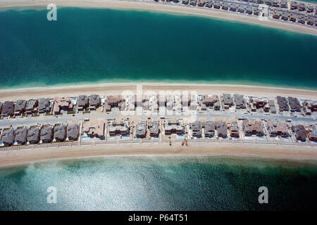 Antenna di Dubai, Emirati Arabi Uniti. Palm Jumeirah, luglio 2007. Foto Stock