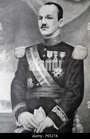 Generale dell'esercito Manuel Goded Llopis 1882 â€ì Agosto 12, 1936) esercito spagnolo generale che è stata una delle figure chiave nel luglio 1936 rivolta contro l'eletto democraticamente la Seconda Repubblica spagnola. Dopo aver invano ha portato ad un tentativo di insurrezione in Barcellona, fu catturato e giustiziato dal governo repubblicano. In precedenza aveva Goded si distinse nella battaglia di Alhucemas della guerra Rif. Foto Stock