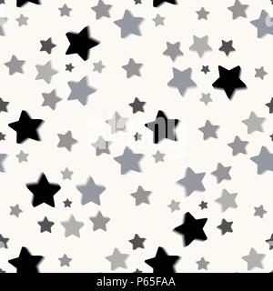 Stelle Seamless Pattern con ombra su eps bianco10 Illustrazione Vettoriale