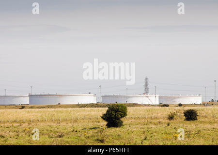 Olio deposito su Teeside, a nord-est, UK. Foto Stock