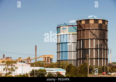 La Bluescope steel works a Port Kembla di Wollongong, in Australia. Foto Stock