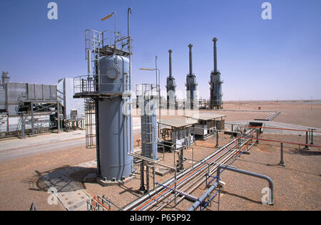 Shell Gas raffineria, Western Desert, Egitto Foto Stock