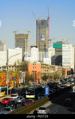 Il quartiere centrale degli affari (CBD) in costruzione a Pechino in Cina Foto Stock
