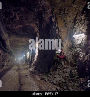 Jersey piovane tunnel di sfiato. Isole del Canale, Regno Unito. Foto Stock