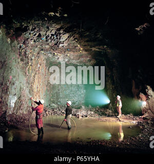 Jersey piovane tunnel di sfiato. Isole del Canale, Regno Unito. Foto Stock