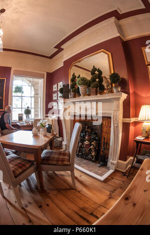 No. 6 La Piazza sala da tè, Buxton, Derbyshire, interno Foto Stock