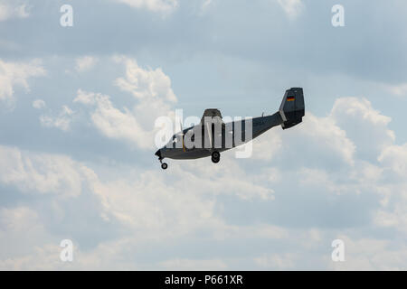 Berlino - 27 Aprile 2018: STOL e trasporti aerei pattuglia PZL-Mielec M-28 Skytruck. Mostra ILA Berlin Air Show 2018 Foto Stock