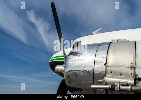 Un frammento del vecchio aereo. Foto Stock