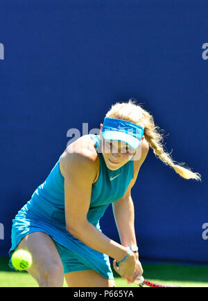 Donna Vekic (CRO) giocando a La Valle di natura internazionale, Eastbourne 26 Giugno 2018 Foto Stock