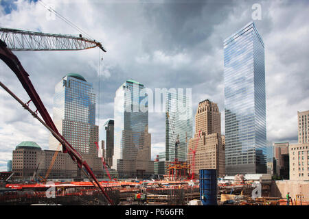 World Trade Center di New York City, STATI UNITI D'AMERICA AGOSTO 2009, North West View Foto Stock