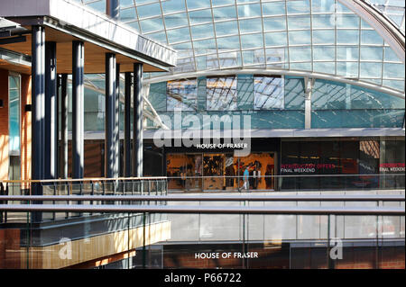 House of Fraser, Centro commerciale Cabot Circus, Bristol, Regno Unito, 2008 Foto Stock