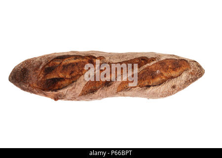 Pane fatto in casa isolata su sfondo bianco Foto Stock