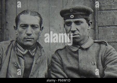 Prigionieri di guerra tedeschi, la prima guerra mondiale 1915 Foto Stock