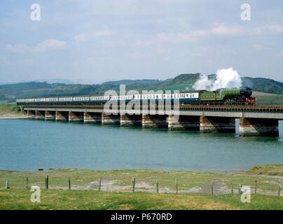 Il Royal Wessex, 4771 Freccia Verde attraversa Eskreals viadotto lungo il tragitto da Sellafield a Carnforth. 05.05.1980. Foto Stock