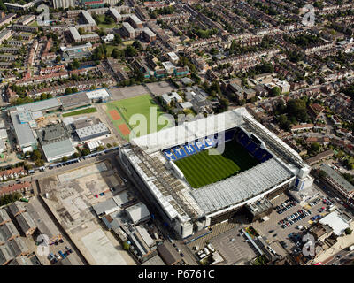 Vista aerea del White Hart Lane Football Stadium,Tottenham Hotspurs, London, Regno Unito Foto Stock