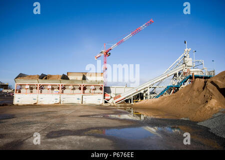 Sul sito di cemento impianto batch Foto Stock