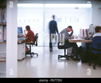 Modern open plan office space. Foto Stock
