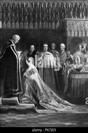 L incoronazione della Regina Vittoria di Gran Bretagna ha avuto luogo il 28 giugno 1838 Foto Stock
