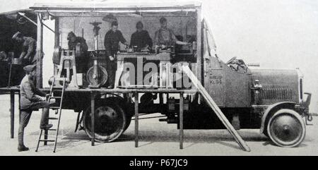 Esercito britannico genio unità mobile durante la prima guerra mondiale 1917 Foto Stock