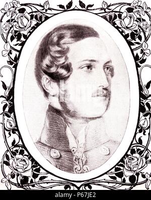 Il principe Alberto di Saxe-Coburg e Gotha (il principe consorte). 26 Agosto 1819 - 14 dicembre 1861)marito della Regina Victoria del Regno Unito di Gran Bretagna e Irlanda. Foto Stock