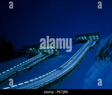 Vista serale di sci olimpico salta al Park City Olympic Winter Sports Park. Utah. Stati Uniti d'America. Foto Stock