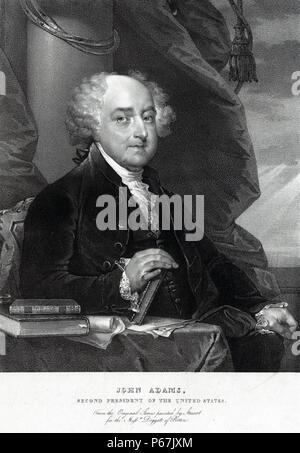 John Adams, Presidente degli Stati Uniti d'America. Adams è stato il secondo presidente degli Stati Uniti dopo aver già servito come il paese del primo vice presidente. Egli è stato anche uno di America's padri fondatori. Foto Stock