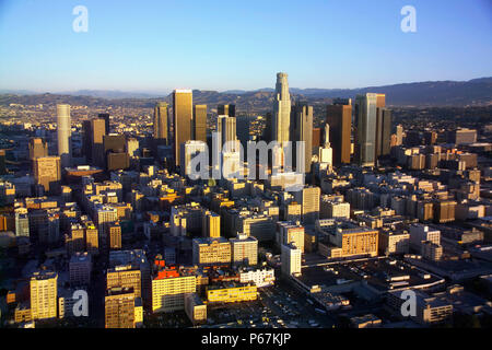 Il centro cittadino di Los Angeles, California, USA, vista aerea Foto Stock