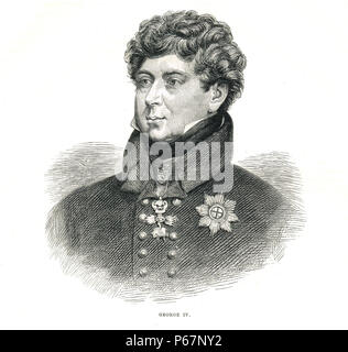Re Giorgio IV del Regno Unito di Gran Bretagna e Irlanda, 1762-1830, regnò 1820-1830 Foto Stock