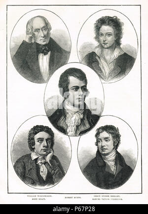 Poeti romantici dell'epoca georgiana Foto Stock