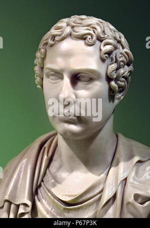 George Gordon Byron (Lord Byron) di Bertel Thorvaldsen (1770 - 1844) Foto Stock