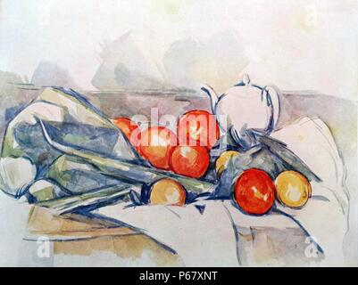 Ancora in vita con tè pentola. Datata 1900 Foto Stock