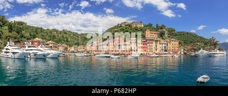 Vista panoramica su Portofino Foto Stock