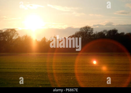 Lente circolare flares da un'annata URSS Helios lente 44-2 Foto Stock