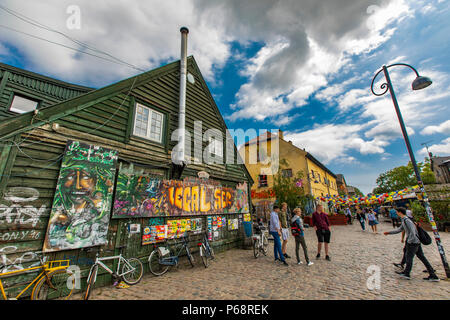 Dettaglio da Freetown Christiania a Copenhagen, in Danimarca. Foto Stock