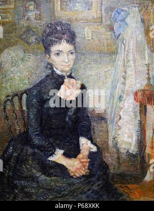Pittura intitolato "altre da una culla' un ritratto di Leonie Rose Davy-Charbuy. Dipinto da Vincent van Gogh (1853-1890) Post-Impressionist olandese pittore. Datata 1887 Foto Stock