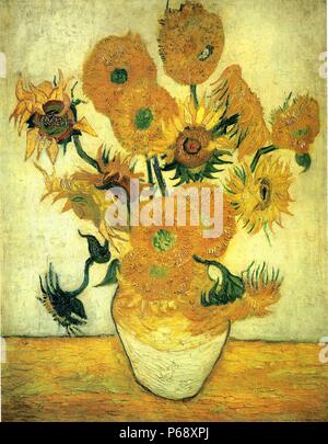 Still life Vaso con quindici girasoli; 1889 da Vincent Van Gogh Giappone, Sompo Art Museum Foto Stock