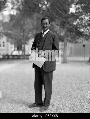 Fotografia di Giuda Leon Magnes (1877-1948) prominente rabbino di riforma in entrambi gli Stati Uniti e il mandato britannico della Palestina. Datata 1922 Foto Stock