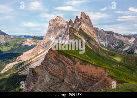 Seceda, Ortisei, Alto Adige, Dolomiti, Italia, Europa Foto Stock