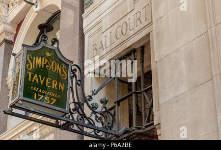 Una vista tipica della città di Londra Foto Stock