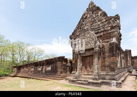 Wat Pho (o Wat Phu) rovina del tempio sito UNESCO, Champasak, Laos Foto Stock