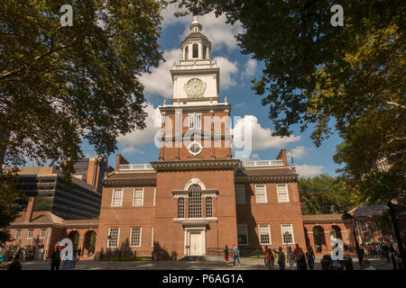 Independence Hall di Philadelphia PA Foto Stock